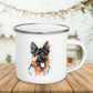 Watercolour Dog Printed Enamel Mugs