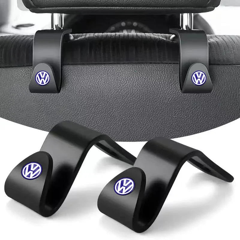 2Pcs Portable Car Seat Back Hooks for all VW vehicles