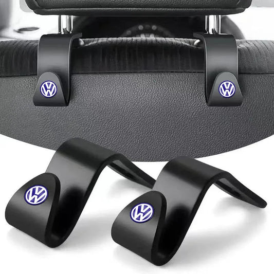 2Pcs Portable Car Seat Back Hooks for all VW vehicles