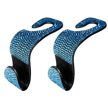 2Pcs/Pair Rhinestone Diamond Car seat Hooks