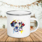 Watercolour Dog Printed Enamel Mugs