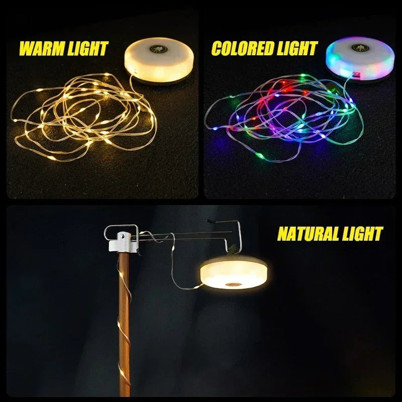 LED Camping Lamp with built in 10 metre LED strip.